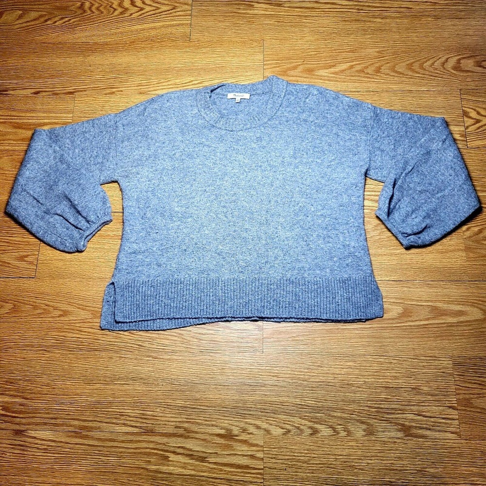 Madewell Women’s Knit Pullover Sweater Oversized Crewneck Gray Size Large